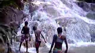 Kids Walking Up Dunns River Falls [upl. by Wappes]