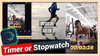 How to add Timer or Stopwatch or Timestamp on Video  Alight Motion Tutorial [upl. by Yrohcaz]