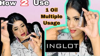 INGLOT Duraline Mixing Oil Review amp Demo in Hindi Must Have Product for all Makeup Lovers ❤️ [upl. by Alleul]