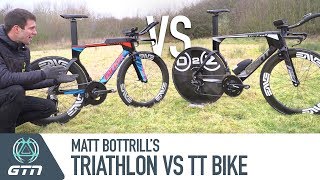 Triathlon Vs TT Bike  Matt Bottrills Giant Trinity Bike Setups [upl. by Thisbee829]