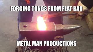 Forging tongs from flat bar [upl. by Eeznyl]