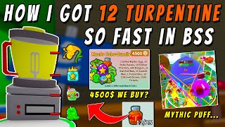 So I Got 12 TURPENTINE FAST in Bee Swarm Simulator Roblox [upl. by Ahseekal]