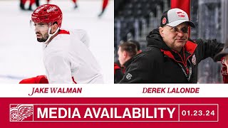 Jake Walman amp Derek Lalonde Morning Skate Updates  Jan 23 vs DAL [upl. by Soulier948]