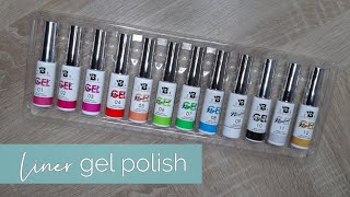 REVIEW  Swatching Nail Art Liner Gels from Ali Express [upl. by Bradman]