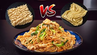 🍜Gebratene Nudeln Mie Nudeln VS Quick Cooking Nudeln【chinesisch kochen rezepte】 [upl. by Yvon]