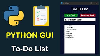 TO DO LIST PYTHON CUSTOMTKINTER GUI PROJECT [upl. by Pega]