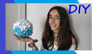 🧿 Origami Estrella Sonobe  Esfera Papiroflexia  Reto de Origami modular Combinación de colores 1 [upl. by Ahsienod]