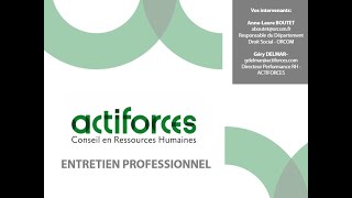 WEBINAIRE ENTRETIENS PROFESSIONNELS ETESVOUS PRETS [upl. by Nalra]