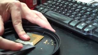 Gold Recovery Pin Removal From Plastic Processor [upl. by Tuck]