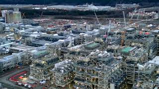 LNG Canada Early January 2024 construction update [upl. by Iliam842]