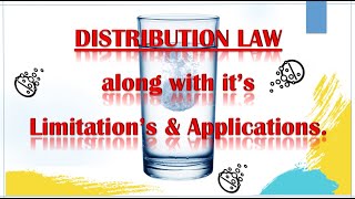 DISTRIBUTION LAW LIMITATIONS and APPLICATIONS [upl. by Sunda]