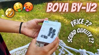 My New Wireless Mic 🤩  BOYA BYV2 🤑  Review 🔥 [upl. by Eelsew]