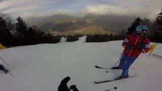 Skijanje Kranjska Gora staza Podkoren [upl. by Cornie381]