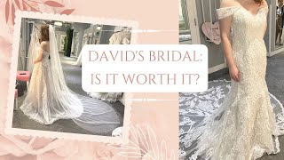 David’s Bridal Wedding Dresses Are They Worth It  2022 Bridal Review [upl. by Akinad782]