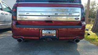 Cold Start Ford Flex EcoBoost with Stock Mufflers and 3rd Cat Delete [upl. by Eidissac]