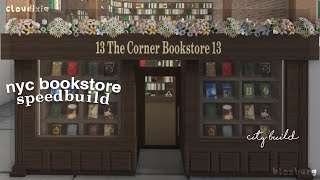 building a bookstore in my city  95k no large plot  bloxburg speedbuild  cloudixia ♡ [upl. by Relda874]