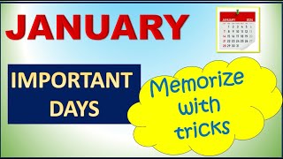 January Important Days Trick  Memorize January important days  STORY  MCQ January Days [upl. by Shirley]