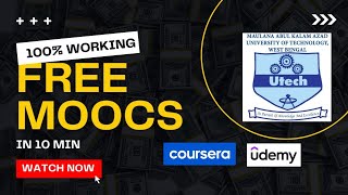 COMPLETE YOUR FREE MOOCS IN 10 MIN  Massive Open Online Courses MOOCs scheme at MAKAUT WB [upl. by Feingold]