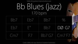 Bb Blues JazzSwing feel 170 bpm  Backing Track [upl. by Selry39]