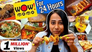 I only ate WOW MOMO for 24 hours challenge  BirthdaySpecial [upl. by Aihsekat909]