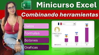 Formulas y graficas dinámicas excel  minicurso excel [upl. by Litman163]