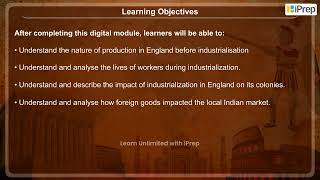 Objectives  The Age of Industrialisation  The Age of Industrialisation  History  Class 10th [upl. by Larry48]