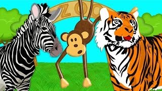 Simple Learning Zoo Animals Learn About Animals at the Zoo Preschool Toddlers Kindergarten [upl. by Annauj858]