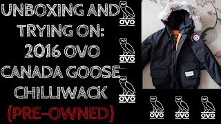 Very quick Unboxing and Trying on 1200 OVO Canada Goose ChilliwackDrake [upl. by High]