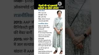 Biography of delhi CM atishi biography motivation delhicm shortvideo [upl. by Aney98]