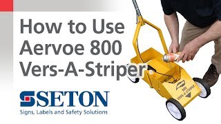 How to Use the Aervoe 800 VersAStriper Aerosol Paint Striping Machine  Seton Video [upl. by Socem630]