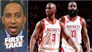 Blame Chris Paul Mike DAntoni for James Hardens unhappiness  Stephen A  First Take [upl. by Esilenna]