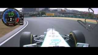 F1 2013 Hungarian GP Lewis Hamilton Onboard FOM HD [upl. by Alekram306]