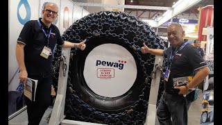 PEWAG SHOWCASE DAN DEBUT TIRE PROTECTION CHAIN DI MINING EXPO 2024 [upl. by Tilly435]