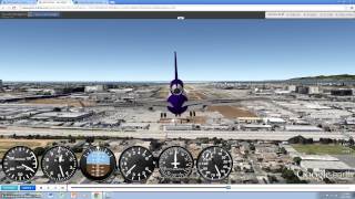 How to land in GEFSOnline Google Earth Flight Simulator [upl. by Assirol]