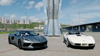 CHEVROLET CORVETTE C3 vs С8 [upl. by Sewole]