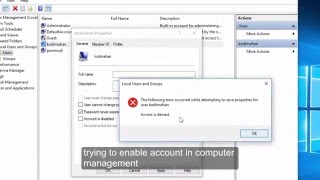How to fix The following error occurred while attempting to save properties for user administrator [upl. by Burkhard]