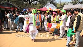 Banchari dancers entertain visitors at Surajkund Mela in Faridabad [upl. by Pain]