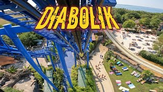 Movieland Park 2024  Diabolik Invertigo Onride Front Row  Vekoma  Inverted Boomerang [upl. by Glennis]