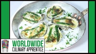 Simple and Sexy Oyster recipe  Baked Oyster  Huitre Gratinée [upl. by Millhon898]