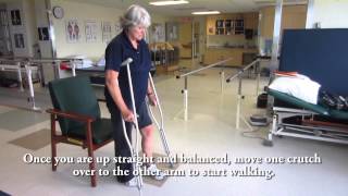 How to use Crutches  Partial Weightbearing [upl. by Llerdnod]