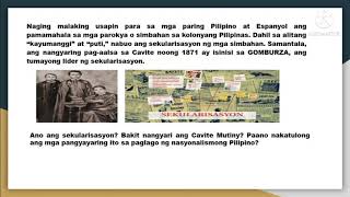 ANG SEKULARISASYON AT CAVITE MUTINY [upl. by Nrublim]