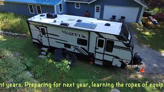 Droning our new Couples RV trailer 4K [upl. by Kilmarx]