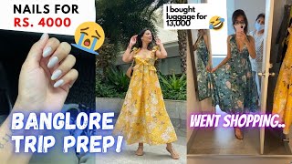 Banglore trip preparations VLOG  Waxing 😩😩 got nails done shopping  Pack with me😭🥲 [upl. by Pentheas]