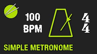 100BPM 44 Visual Metronome  Click Track  Beginner Drums [upl. by Cecile764]