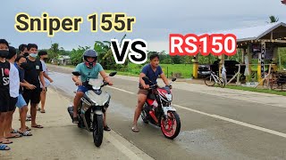 Yamaha Sniper 155r VS Honda RS150 Back to back [upl. by Euqinue376]