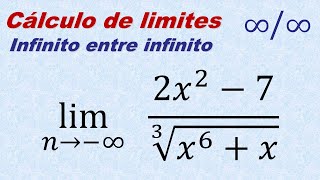 Límites con radicales al infinito Infinito entre Infinito limites con raíces cubicas en denominador [upl. by Suedama344]