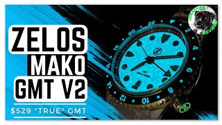 Zelos Mako GMT V2 Cool by Day Ice Cold by Night Not your ordinary full lume dial [upl. by Faletti566]