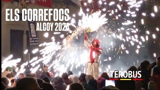 Els Correfocs en Alcoy 2024 [upl. by Ylrrad]