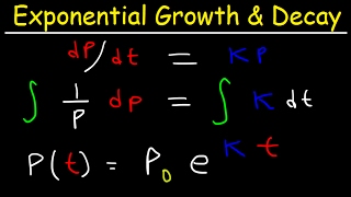 Exponential Growth and Decay Calculus Relative Growth Rate Differential Equations Word Problems [upl. by Dimah]