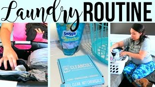 MY LAUNDRY ROUTINE 2017  LAUNDRY HACKS  TIPS  Page Danielle [upl. by Essilem542]